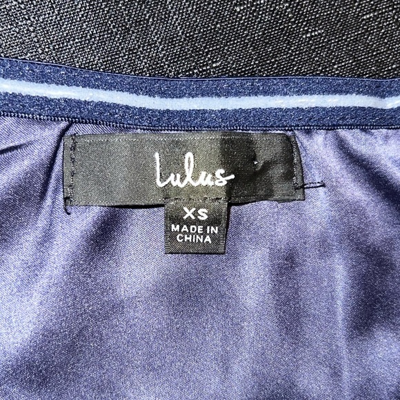 Lulu’s Law of Attraction Navy Blue One-Shoulder Asymmetrical Midi Dress - Picture 8 of 10